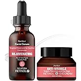 Purifect Retinol Serum for Face Rejuvenating Bundle with Purifect Anti-Wrinkle Retinol Eye Cream 30ml each by Symphony Beauty – Smooths, Firms & Hydrates Face and Eye Area – Gift Set (2 Items)