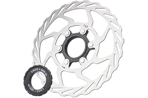 HOUSON Centerlock Brake Disc 140/160/180mm - Stainless Steel 1.8mm - Lightweight for MTB/Road Bikes - Includes Aluminum Retai