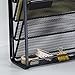 DESIGNA Mesh Hanging Wall Organizer, Wall Mount Document Letter Tray File Holder Office Supplies Storage Workspace Mail Organizer for Notebooks,Planners,File Folders - 5 Pockets, Black