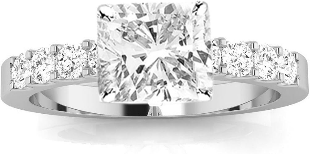 2 Carat Gia Certified Cushion Cut Classic Prong Set Diamond