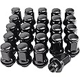Set of 24, 12x1.5mm 1.87 Inch Length 13/16 Hex OEM Factory Mag Lug Nuts for Tacoma 4 Runner FJ Cruiser Matrix GX460 GX470 SR5 Pre-Runner TRD Off-Road Limited Black