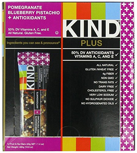 Kind Plus Bars Pomegranate Blueberry Pistachio + Antioxidants 12 Bar(S)