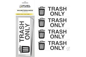 Trash Sticker for Outdoor Trash Can, Garbage Can - 3-5 Year Indoor/Outdoor Rated - Heavy Duty, Weather Proof, Ultra Durable -