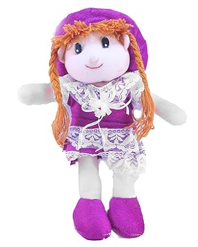 Tickles Purple Beautiful Smiling Doll Stuffed Soft Plush Toy Girl 32 cm