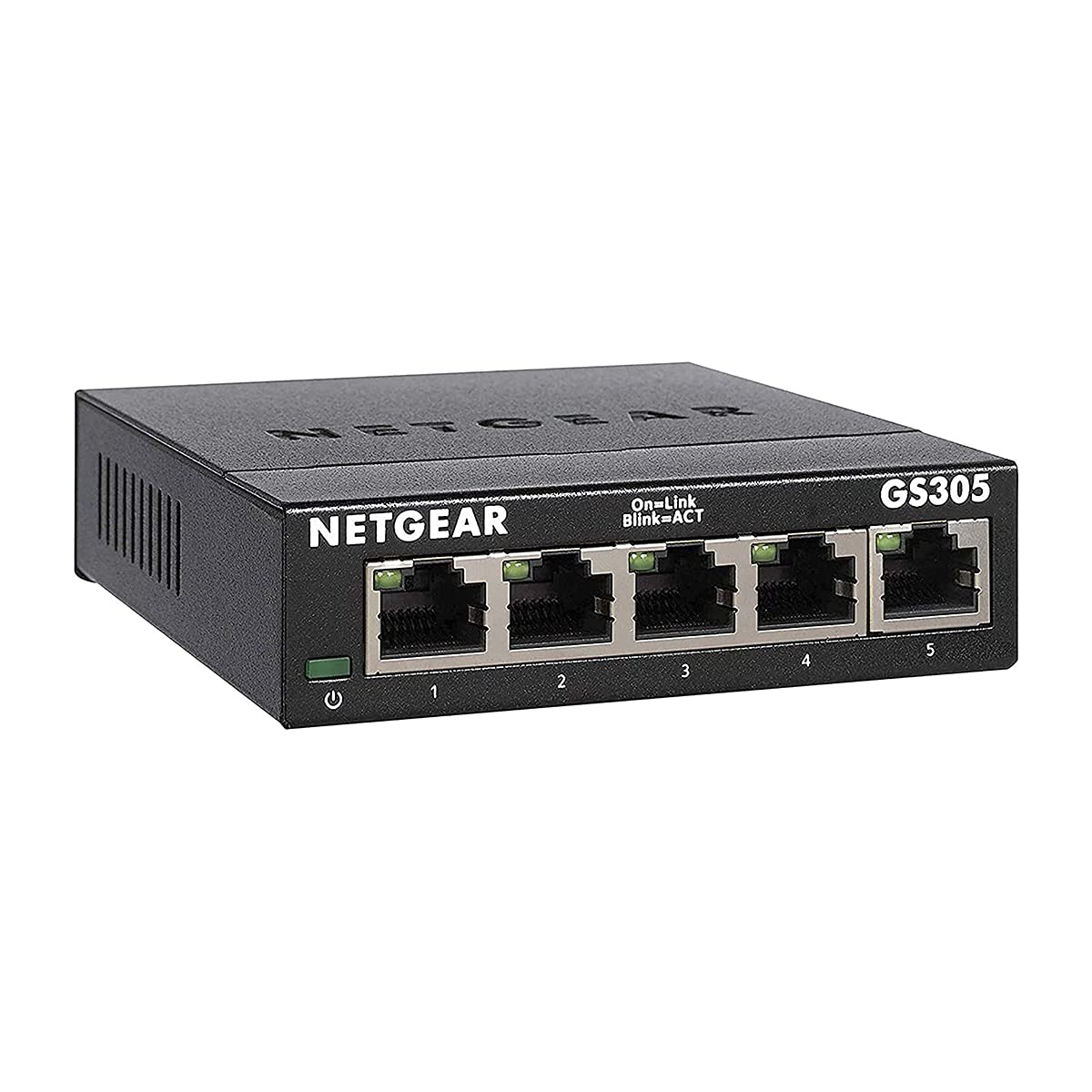 NETGEAR 5 Port Gigabit Network Switch GS305 - Ethernet Splitter - Ethernet Switch - Ethernet Hub - Plug-and-Play - Silent Operation - Desktop or Wall Mount