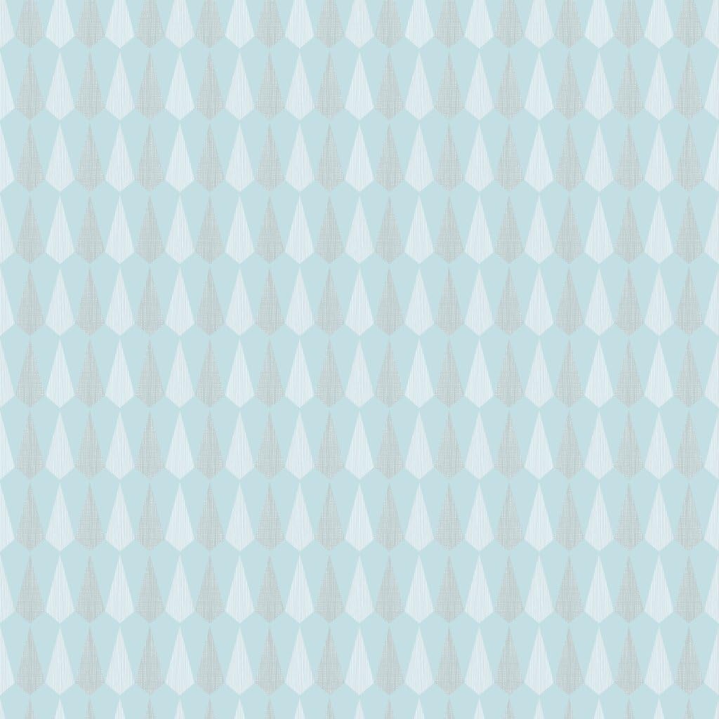 Reflections 5920 Non-Woven Wallpaper with Retro Geometric Rhombus Blue and Grey on Duck Egg