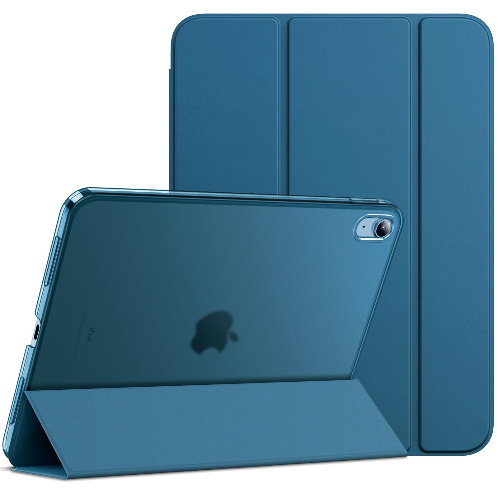 JETech Case for iPad (A16) 11th Generation 11 Inch 2025 / iPad 10th Generation 10.9 Inch 2022, Slim Smart Cover with Hard PC Translucent Back, Supports Touch ID, Auto Wake/Sleep (Teal) — image 1