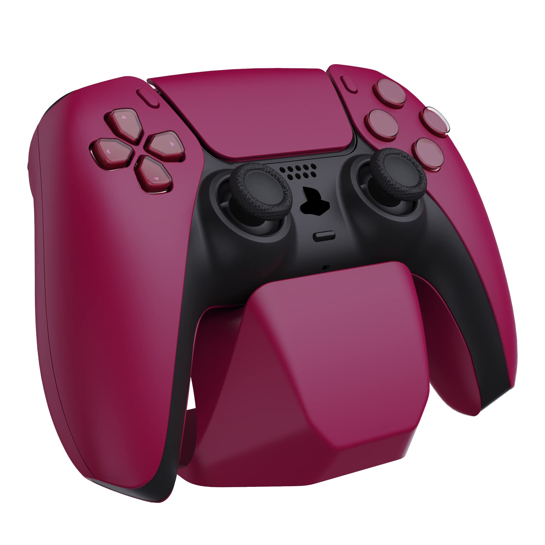 PlayVital ユニバーサルゲームコントローラースタンド Xbox シリーズ X/S コントローラー用 ゲームパッドスタンド PS5/4コントローラー用 ディスプレイスタンドホルダー Switch Proコントローラー用 コズミックレッド