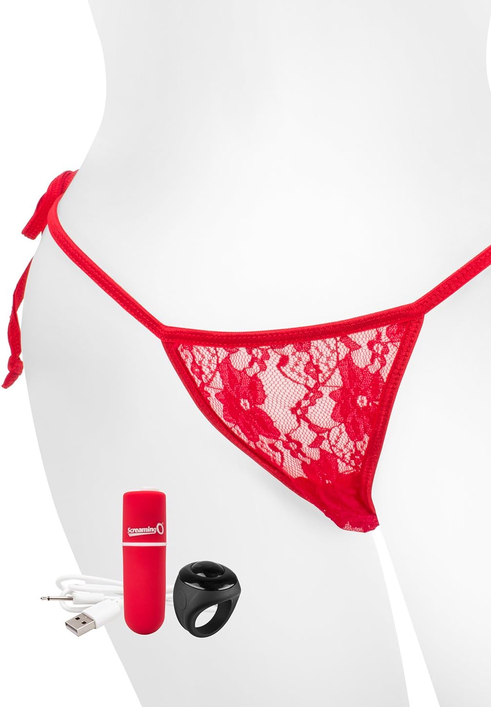Screaming O My Secret Rechargeable Remote Control Vibrating Pants, Ring and Bullet Set, Red - Image 4