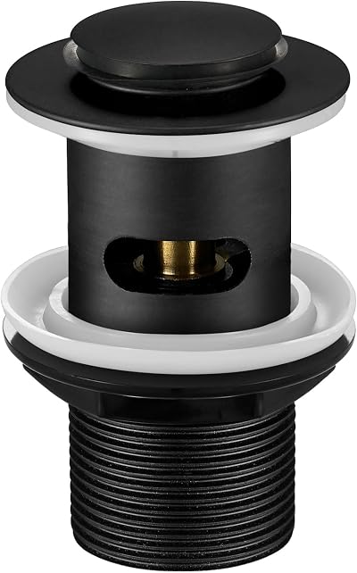 Wasserrhythm Basin Waste Black Pop Up Click Clack UK G1 1/4 BSPP