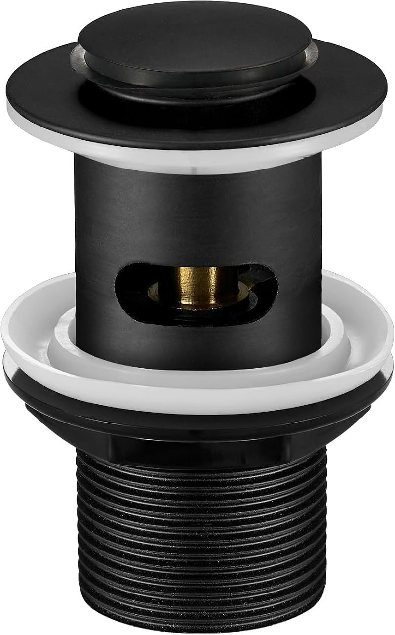 Wasserrhythm Basin Waste Black Pop Up Click Clack UK G1 1/4 BSPP