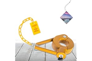 JAYOUR Heavy-Duty - King Pin Lock | Strong Tough Steel | Fifth Wheel Trailer Lock | Anti-Theft for RVs, Trailers, etc | with Bright Caution Tag Deterrent and Air Freshener