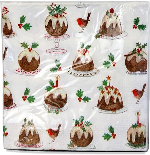 Plum Pudding Paper Napkin Amazon.co.uk Office Products
