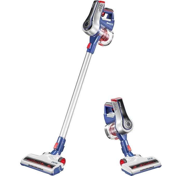 Cordless Vacuum, Deik Stick Vacuum Cleaner, 15KPa Lightweight