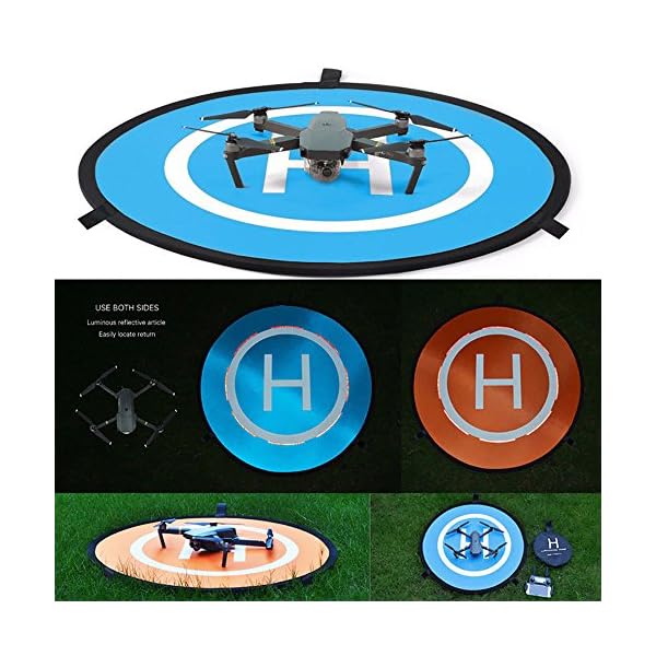 iMusk 75cm Drohne und Quadcopter Landeplatz, RC-Flugzeug-Softstartmatte Oberfläche aus wasserdichtem, umweltfreundlichem… – Bild 6
