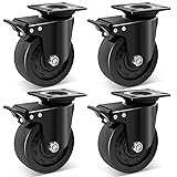 W B D WEIBIDA 5-inch Swivel Plate Caster Wheels Set