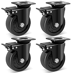 W B D WEIBIDA 5-inch Swivel Plate Caster Wheels Set