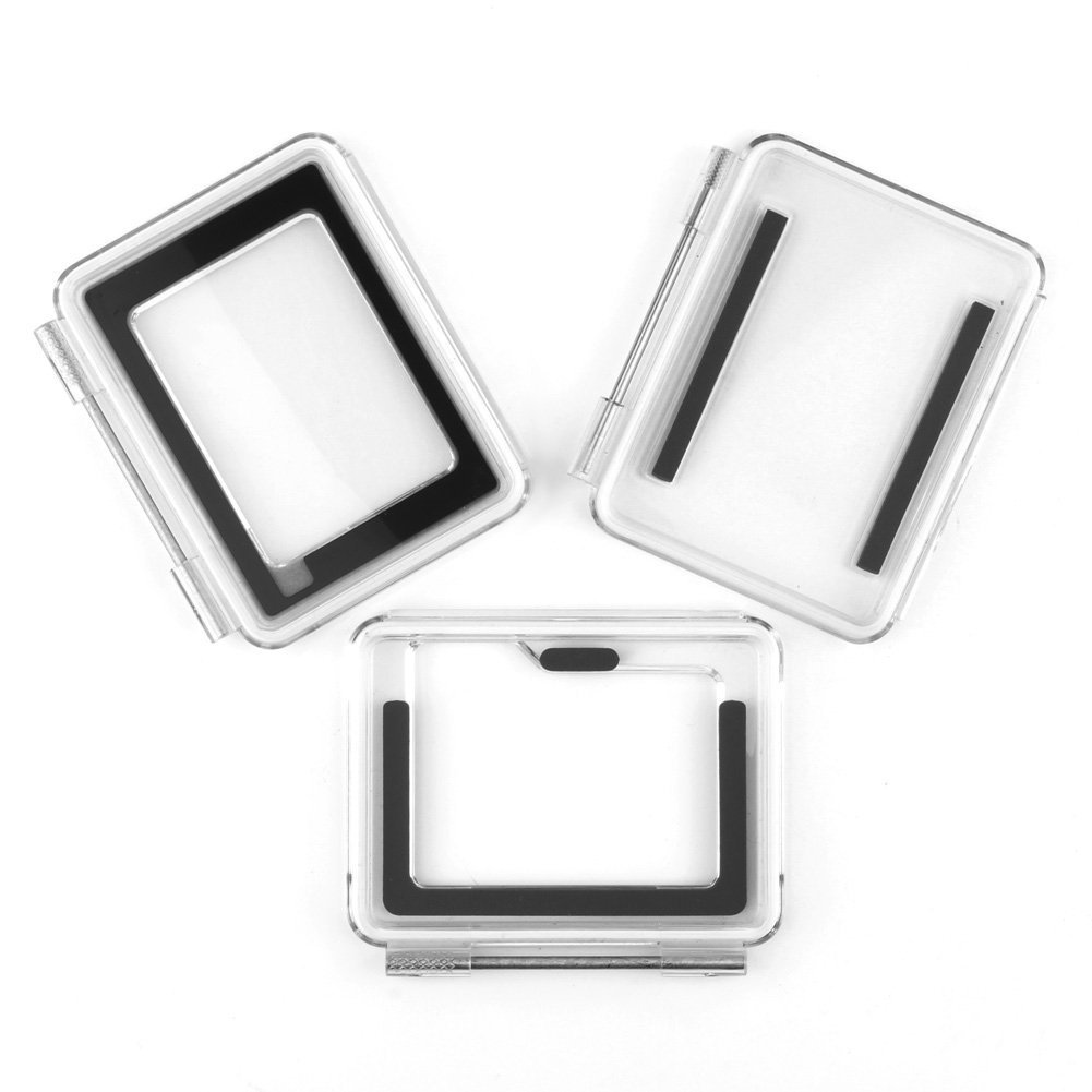 SOONSUN Backdoor Case Cover Kit for GoPro Hero 3+ Hero 4 Standard Waterproof Housing Case (Standard Backdoor + Skeleton Backdoor + LCD Touch Backdoor)