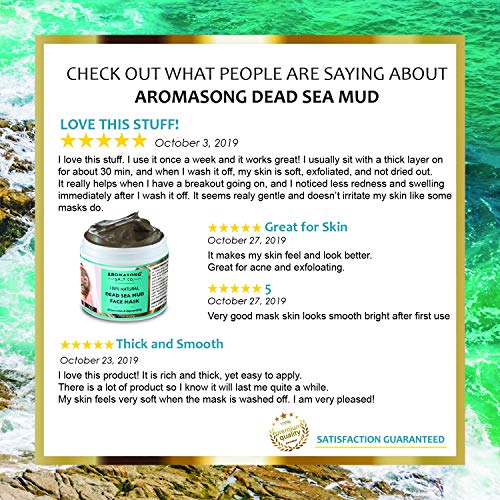 100% PURE & Natural Dead Sea Mud Mask NO INGREDIENTS ADDED, 5 Minute mask - Acne Treatment, Blackhea - //coolthings.us