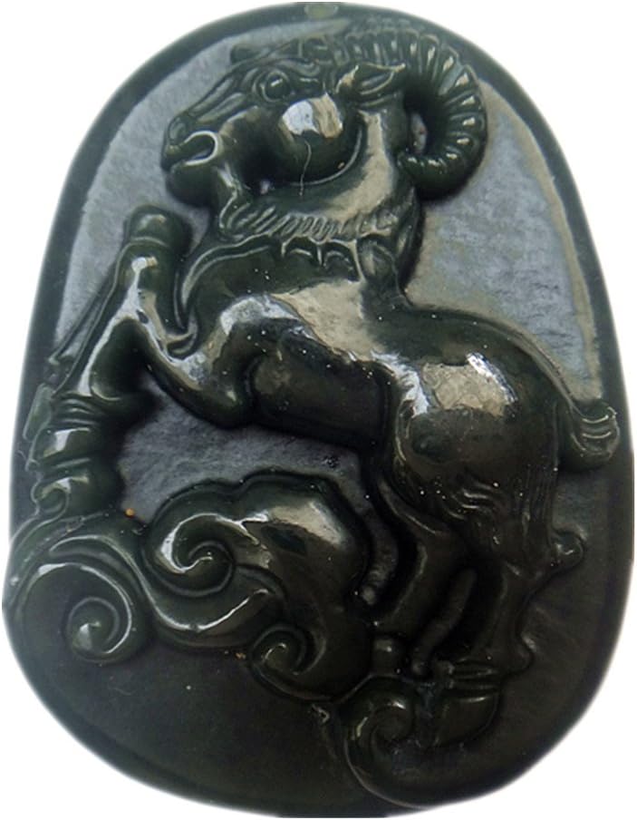 Natural Green Color Jade Zodiac sheep Mascot DSC02857