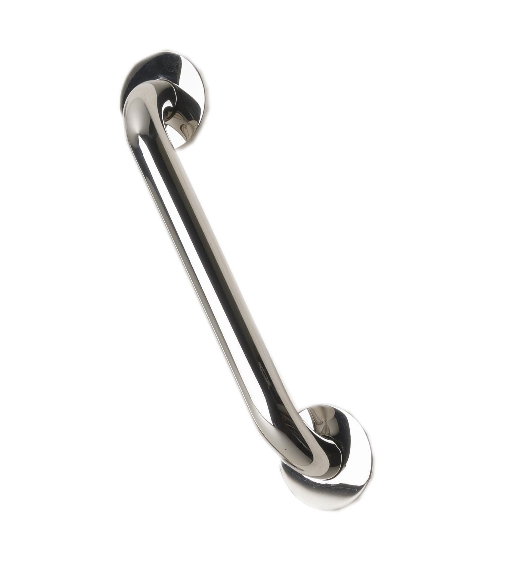 NRS Healthcare Polished Stainless Steel Grab Rail - 30 cm (12 inch) Length