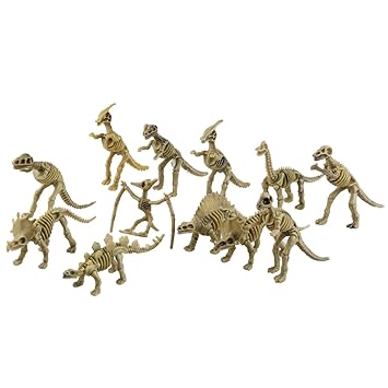 Mobestech 12pcs Surtidos Figuras Esqueleto Fosil De Dinosaurio
