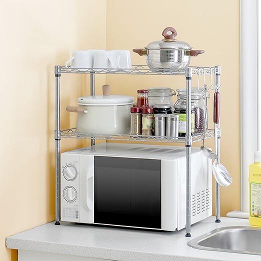Estante para utensilios de cocina, 2 pisos, para microondas (para ...