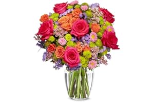 From You Flowers - Strawberry Sundae Bouquet with Glass Vase | Fresh Flower Bouquets for Birthday, Anniversary, Get Well or Celebration