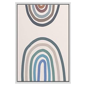 SIGNWIN Framed Canvas Wall Art Nordic Rainbow Canvas...