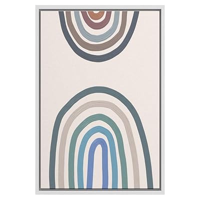 SIGNWIN Framed Canvas Wall Art Nordic Rainbow Canvas...