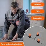 Flintronic Tile Leveling System 80PCS Kit with 2 Wrenches for Stone & Floors view 6