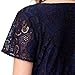Noctflos Women's 1950s Vintage Lace Contrast V-neck Formal Cocktail Wrap Dress