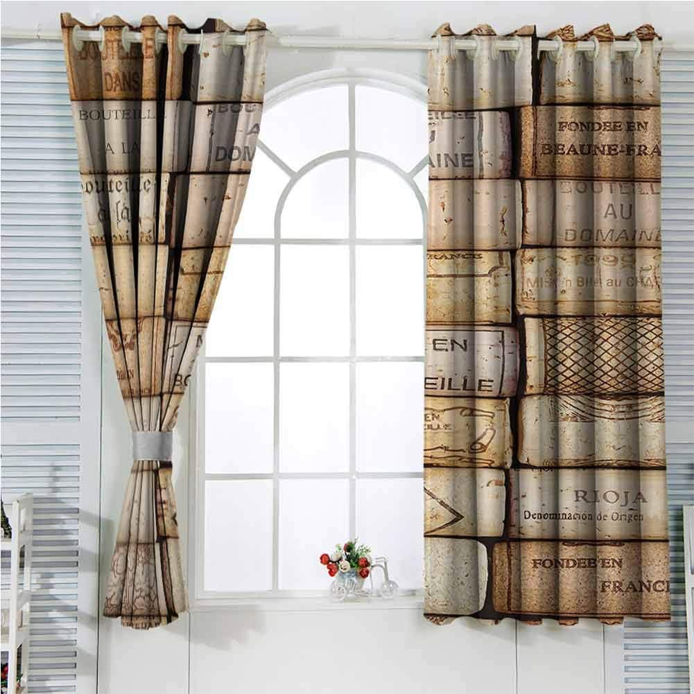Winery Decor Collection Treatment Home Decor Curtains，Different Wine
