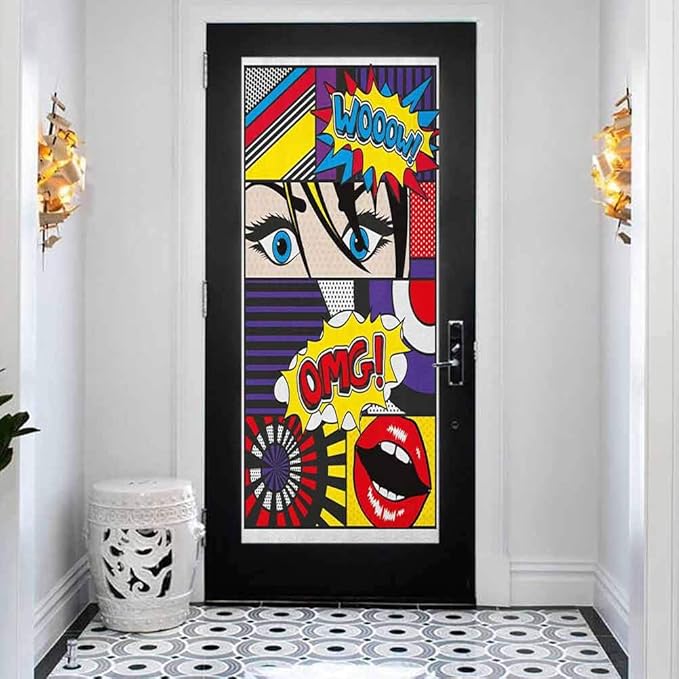 3D Door Stickers Decal Vinyl Mural Art Sticker, Removable