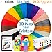 3D Pen Filament Refills - Premium Set of 21 Colors Bonus 200 Stencils EBook including 6 Glow in the Dark - Best 1.75mm PLA Filament Pack for 3D Pen