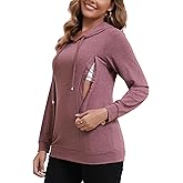 GINKANA Women Nursing Shirts for Breastfeeding with Hidden Zipper Long Sleeve Hoodie Causal Sweatshirt Breast Pumping Tops