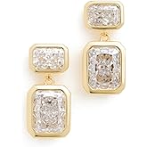 SHASHI Women's Emerald Baguette Drop Earrings