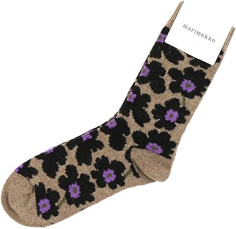 Amazon マリメッコ Marimekkoウール混ウニッコ柄靴下ソックスunikkosocks 006 37 37 39 85 ブラウン ブラック ソックス 通販