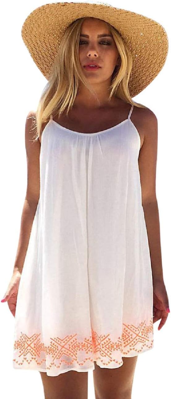 FAPIZI โฅ Women Dress Women Backless Short Summer Beach Mini Dress Sundress