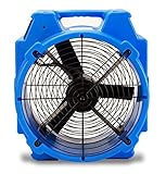 B-Air PB-25 1/4 HP Polar Axial Fan High Velocity Air Mover for Water Damage Restoration Equipment, Blue