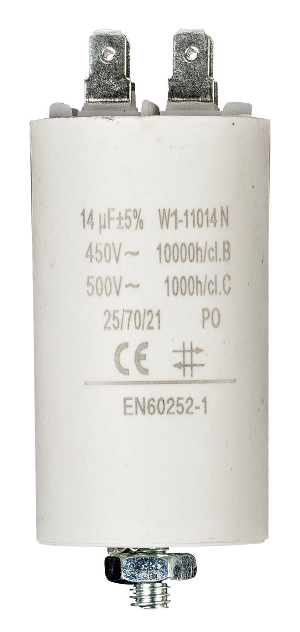 NEDIS Fixapart W1-11014N Capacitor 14.0µF 450V, Motor Start Run, Cylindrical, White