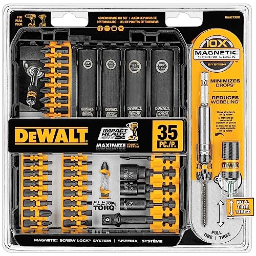 DEWALT Screwdriver Bit Set, Impact Ready, FlexTorq, 35Piece (DWA2T35IR