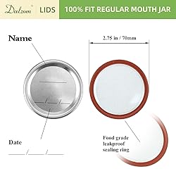 Dalzom® 48Pcs Canning Lids with Rings Regular