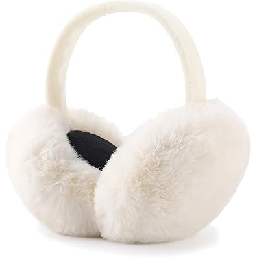 SATINIOR 3 Pcs Women Earmuffs Foldable Winter Warm Fluffy Adjustable Faux Fur Ear Warmers For - View #4