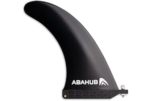 Abahub SUP Single Center Fin, No Tool Fin Screw, Fiberglass Reinforeced SUP Replacement Fins for Surfboard, Stand-up Paddle B