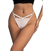 comeondear Lace G String Underwear for Women Sexy Lace Strappy Underwear Thong Plus Size Micro Thong Panties