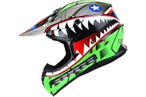 1Storm Adult Motocross Helmet BMX MX ATV Dirt Bike Downhill Mountain Bike Helmet Racing Monster Shark Style HKY_SC09S