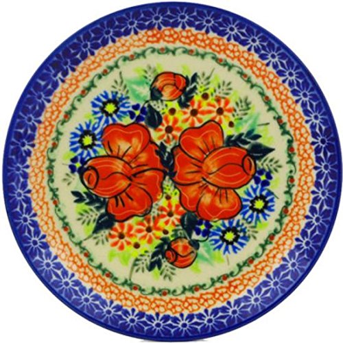 Click Here to See More Images Ceramika Bona H5004F Polish Pottery Ceramic Plate Hand Painted, 7-Inch