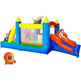 HuaKastro 16.3x7.2FT Obstacle Course Bounce House for Kids w/Double Slides | Crawl Tunnels, Obstacle Poles, Bounce/Climb/Slide Adventures, For Ages 3-8, Indoor &amp; Outdoor Inflatable Fun