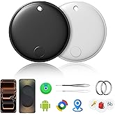 Tracker Smart Tags Android & iOS-2 Packs,Dual System Bluetooth Air Luggag Tracker Keys Finder/Item Locator Work with Apple Find My (iOS)&Google's Find Hub(Android) for Key,Backpack,Luggage Black